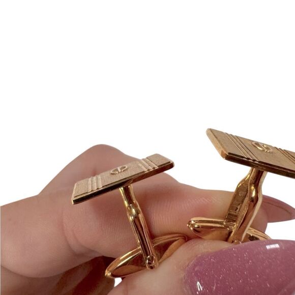 ✨ Dunhill Gold Tie Pin & 2 cuff links ✨ Vintage ✨ - Picture 3 of 7